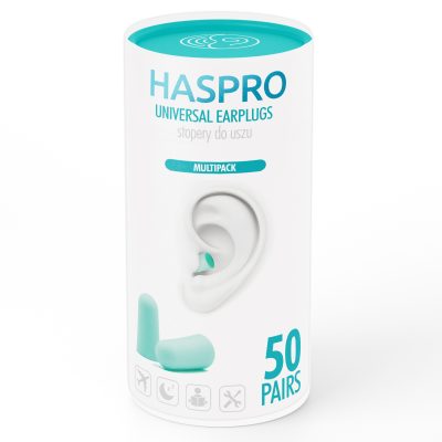 MEGA TUBE - 50 PAIRES de Bouchons d'Oreilles-Menthe