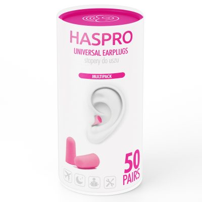MEGA TUBE - 50 PAIRES de Bouchons d'Oreilles-Rose